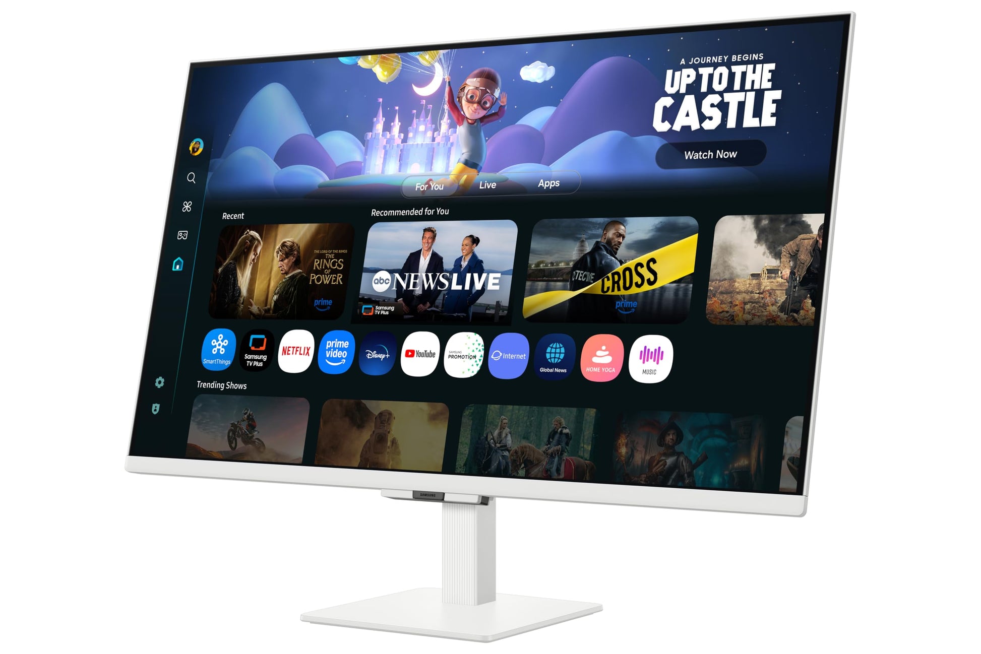 Samsung 32" (80cm) M5 Smart Monitor with Smart TV Experience|FHD 1920 x 1080|Screen Mirroring TV Plus|Speakers|Adaptive Sound|Wi-Fi|HDMI|Bluetooth|LS32FM501EWXXL|White 