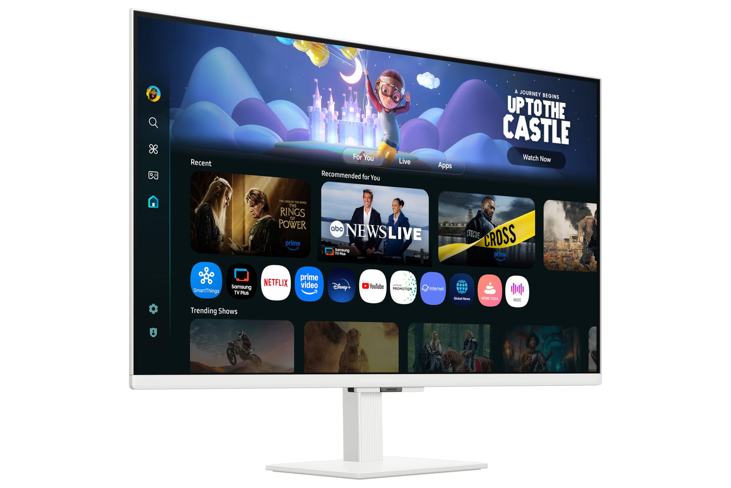 Samsung 32" (80cm) M5 Smart Monitor with Smart TV Experience|FHD 1920 x 1080|Screen Mirroring TV Plus|Speakers|Adaptive Sound|Wi-Fi|HDMI|Bluetooth|LS32FM501EWXXL|White 