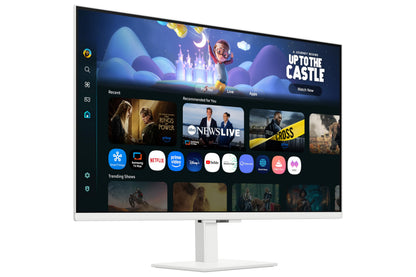 Samsung 32" (80cm) M5 Smart Monitor with Smart TV Experience|FHD 1920 x 1080|Screen Mirroring TV Plus|Speakers|Adaptive Sound|Wi-Fi|HDMI|Bluetooth|LS32FM501EWXXL|White 