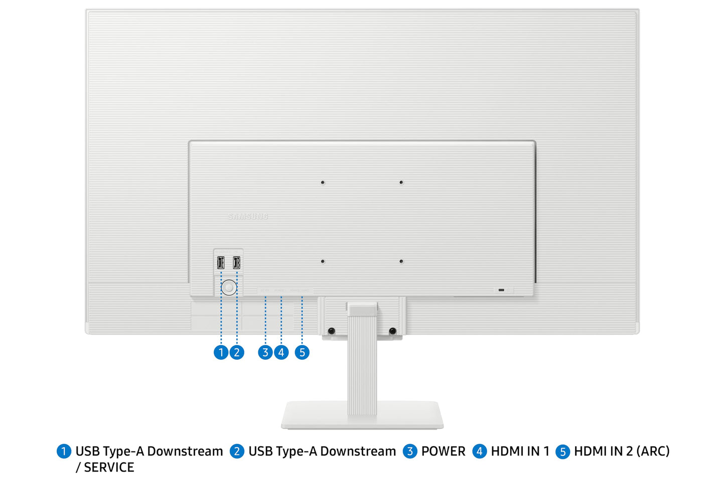 Samsung 32" (80cm) M5 Smart Monitor with Smart TV Experience|FHD 1920 x 1080|Screen Mirroring TV Plus|Speakers|Adaptive Sound|Wi-Fi|HDMI|Bluetooth|LS32FM501EWXXL|White 