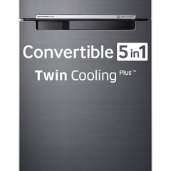 Samsung 322 L, 3 Star, Convertible 5-in-1 Digital Inverter with Display Frost Free Double Door Refrigerator (RT37C4523B1/HL, Black Matt) 