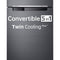 Samsung 322 L, 3 Star, Convertible 5-in-1 Digital Inverter with Display Frost Free Double Door Refrigerator (RT37C4523B1/HL, Black Matt) 