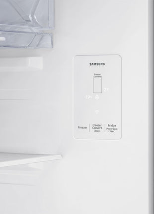 Samsung 330 L, 2 Star, Convertible 5-in-1, Digital Inverter, Frost Free Double Door, WiFi Enabled Bespoke AI Refrigerator (RT34DG5A2BS8HL, Elegant Inox, Silver) 