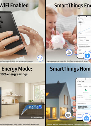 Samsung 330 L, 2 Star, Convertible 5-in-1, Digital Inverter, Frost Free Double Door, WiFi Enabled Bespoke AI Refrigerator (RT34DG5A2BSLHL, Real Steel, Silver) 