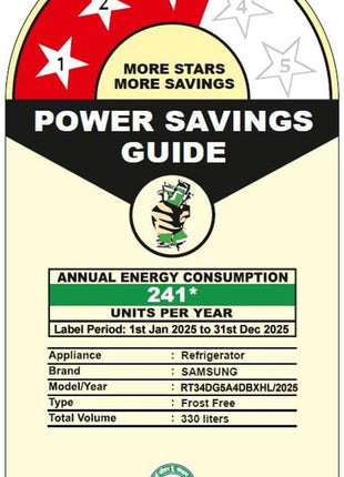 Samsung 330 L, 3 Star, Convertible 5-in-1, Digital Inverter, Frost Free Double Door, WiFi Enabled Bespoke AI Refrigerator (RT34DG5A4DBXHL, Luxe Black) 