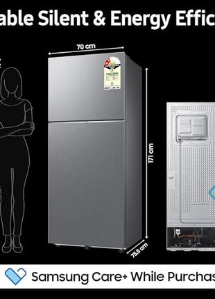 Samsung 396 L, 2 Star, Convertible 5-in-1, Digital Inverter, Frost Free Double Door, Bespoke AI WiFi Enabled Refrigerator (RT41DG6A2BSLHL, Silver, Real Steel) 