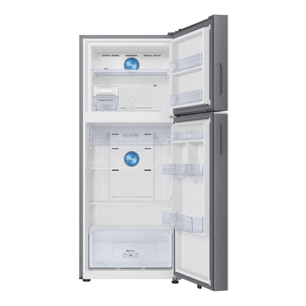 Samsung 396 L Frost Free Double Door Refrigerator 2 Star Convertible 5-in-1 Digital Inverter Bespoke AI WiFi Enabled (RT41DG6A2BS8, Silver, Real Steel, 2025 Model) 