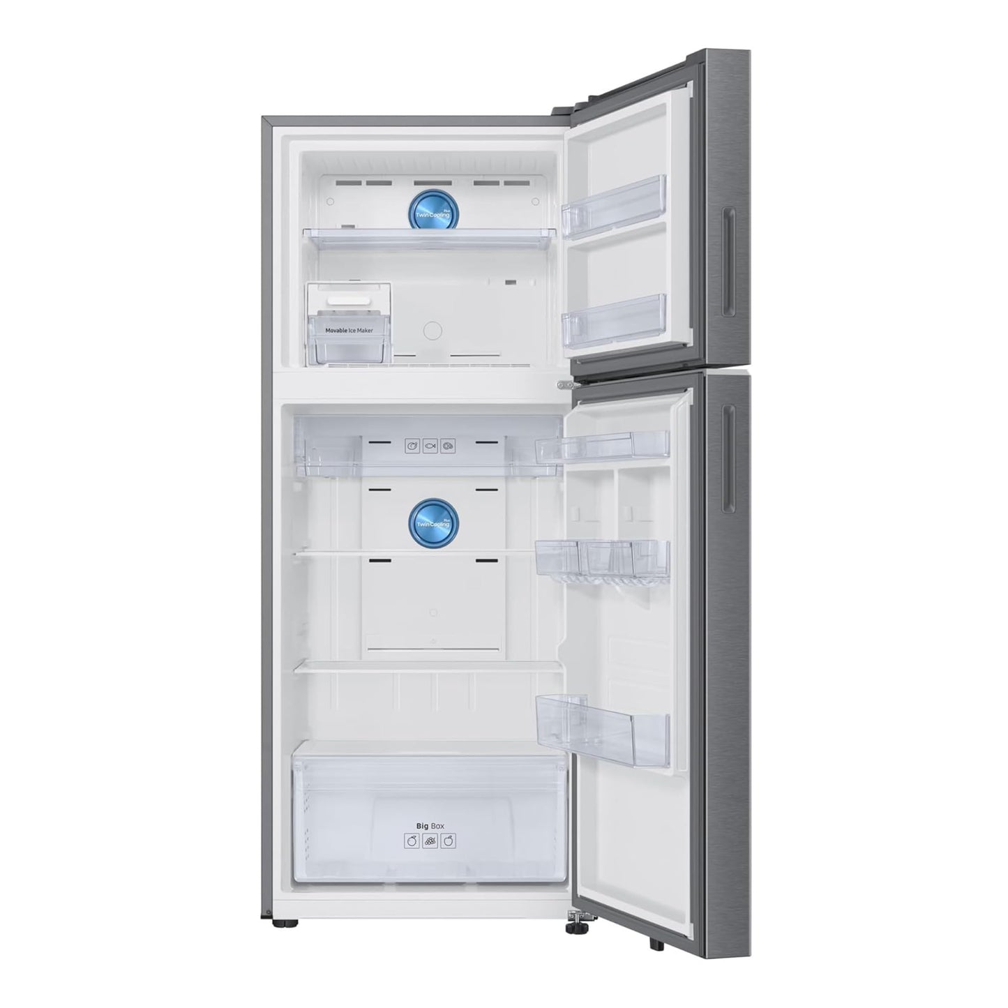 Samsung 396 L Frost Free Double Door Refrigerator 2 Star Convertible 5-in-1 Digital Inverter Bespoke AI WiFi Enabled (RT41DG6A2BS8, Silver, Real Steel, 2025 Model) 