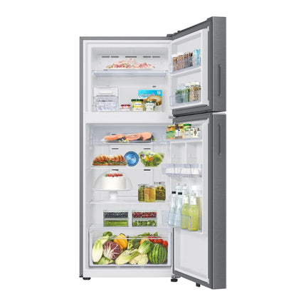 Samsung 396 L Frost Free Double Door Refrigerator 2 Star Convertible 5-in-1 Digital Inverter Bespoke AI WiFi Enabled (RT41DG6A2BS8, Silver, Real Steel, 2025 Model) 