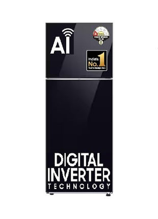 Samsung 465 Litres 1 Star Frost Free Double Door Smart Wifi Enabled Refrigerator with AI Energy Mode (RT51DB682A22TL, Black Glass) 