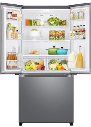 Samsung 550 L, Convertible, Digital Inverter, Frost Free French Door Refrigerator (RF57A5032S9/TL, Silver, Refined Inox) 