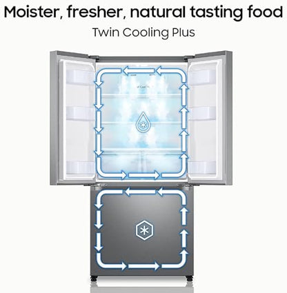 Samsung 550 L, Convertible, Digital Inverter, Frost Free French Door Refrigerator (RF57A5032S9/TL, Silver, Refined Inox) 