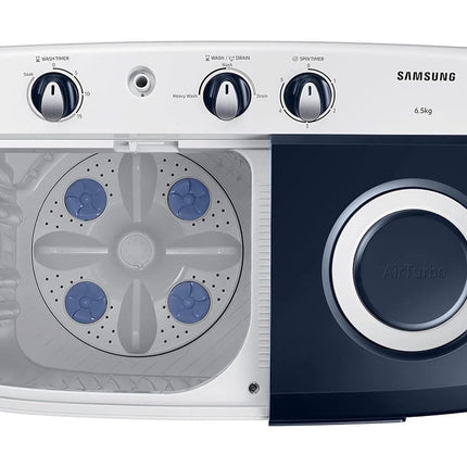 Samsung 6.5 kg, 5 star, Semi-Automatic Top Load Washing Machine (WT65R2200LL/TL, Air Turbo Drying, LIGHT GRAY) 