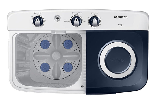 Samsung 6.5 kg, 5 star, Semi-Automatic Top Load Washing Machine (WT65R2200LL/TL, Air Turbo Drying, LIGHT GRAY) 