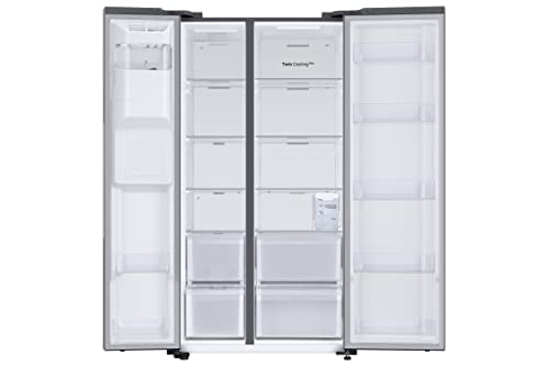 Samsung 633 L, 3 Star, Frost Free, Double Door, Convertible 5-in-1 Digital Inverter, Side By Side Refrigerator with AI, WiFi & Water & Ice Dispenser (RS78CG8543S9HL, Silver, Refined Inox) 