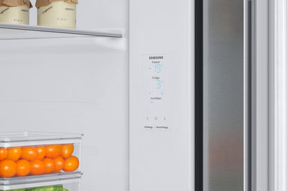Samsung 633 L, 3 Star, Frost Free, Double Door, Convertible 5-in-1 Digital Inverter, Side By Side Refrigerator with AI, WiFi & Water & Ice Dispenser (RS78CG8543S9HL, Silver, Refined Inox) 