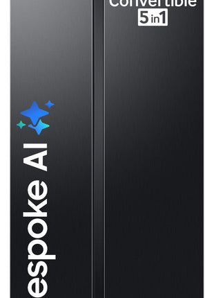 Samsung 653 L, 3 Star, Frost Free, Double Door, Convertible 5-in-1 Digital Inverter, Side By Side AI Enabled Smart Refrigerator with WiFi (RS76CG8003B1HL, Black Matte/Black DOI) 