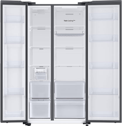 Samsung 653L Convertible 5 In 1 Digital Inverter Side by Side Refrigerator Appliance, (RS76CB811333HL, Glam Deep Charcoal) 