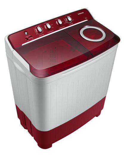 Samsung 7.5 Kg Inverter 5 Star Semi Automatic Top Load Washing Machine (WT75B3200RR/TL, Light Grey & Red Base, Air turbo drying) 