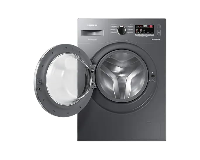 Samsung 7 KG Front Load washing machine, EcoBubble, DIT Motor, Hygiene Steam, WW70R22EK0X 