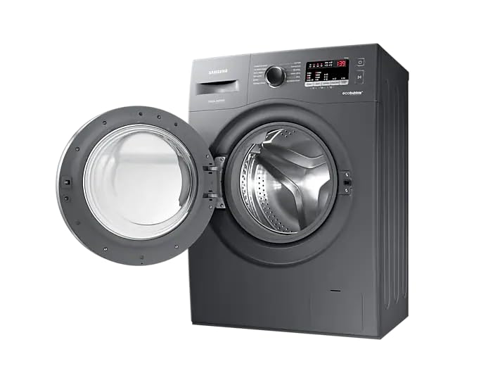 Samsung 7 KG Front Load washing machine, EcoBubble, DIT Motor, Hygiene Steam, WW70R22EK0X 