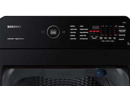 Samsung 7 kg, 5 star, Eco Bubble Technology with Super Speed, Soft Closing Door, Fully-Automatic Top Load Washing Machine (WA70BG4545BGTL, Light Gray) 