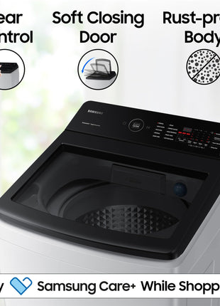 Samsung 7 kg, 5 star, Eco Bubble Technology with Super Speed, Soft Closing Door, Fully-Automatic Top Load Washing Machine (WA70BG4545BGTL, Light Gray) 