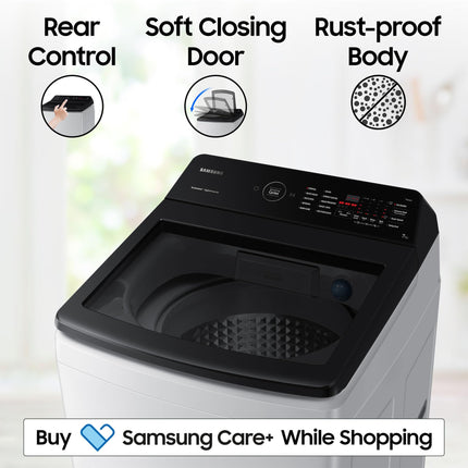 Samsung 7 kg, 5 star, Eco Bubble Technology with Super Speed, Soft Closing Door, Fully-Automatic Top Load Washing Machine (WA70BG4545BGTL, Light Gray) 