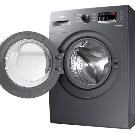 Samsung 7 kg, 5 star, EcoBubble Technology, Hygiene Steam with Inbuilt Heater, Digital Inverter, Fully-Automatic Front Load Washing Machine (WW70R22EK0X/TL, INOX GRAY) 
