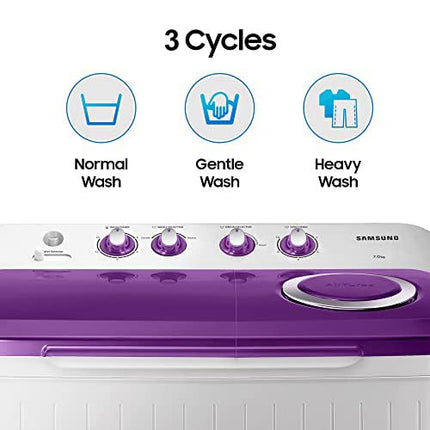Samsung 7 kg, 5 star, Semi-Automatic Washing Machine (WT70M3000UU/TL, Air Turbo Drying, LIGHT GRAY) 