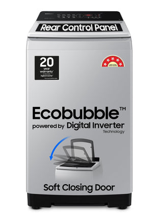 Samsung 7 kg, Eco Bubble Technology, Digital Inverter Motor, Soft Closing Door, Fully-Automatic Top Load Washing Machine (WA70BG4441YYTL, Lavender Gray) 