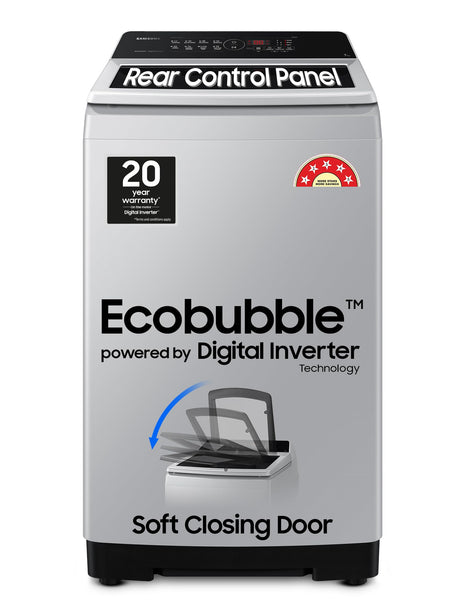 Samsung 7 kg, Eco Bubble Technology, Digital Inverter Motor, Soft Closing Door, Fully-Automatic Top Load Washing Machine (WA70BG4441YYTL, Lavender Gray) 