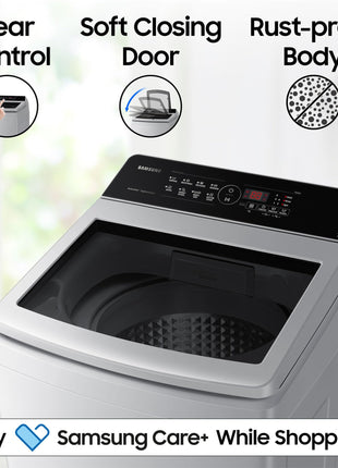 Samsung 7 kg, Eco Bubble Technology, Digital Inverter Motor, Soft Closing Door, Fully-Automatic Top Load Washing Machine (WA70BG4441YYTL, Lavender Gray) 