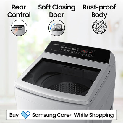 Samsung 7 kg, Eco Bubble Technology, Digital Inverter Motor, Soft Closing Door, Fully-Automatic Top Load Washing Machine (WA70BG4441YYTL, Lavender Gray) 