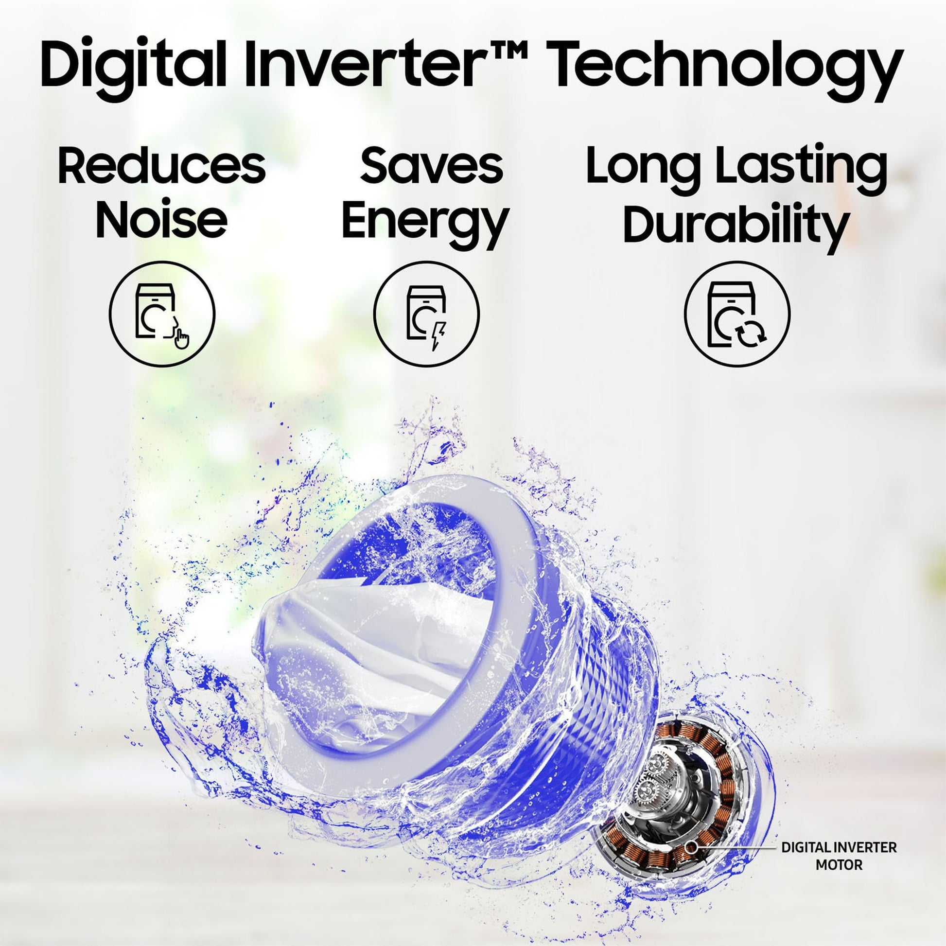 Samsung 7 kg, Eco Bubble Technology, Digital Inverter Motor, Soft Closing Door, Fully-Automatic Top Load Washing Machine (WA70BG4441YYTL, Lavender Gray) 