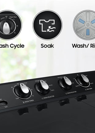 Samsung 8.5 kg, 5 star, Semi-Automatic Washing Machine (WT85C4200GG/TL, Air Turbo Drying, LIGHT GRAY) 