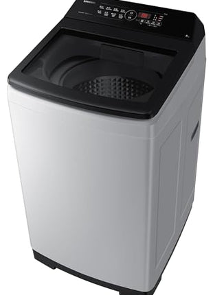Samsung 8 kg, 5 star, Eco Bubble Tech, Digital Inverter Motor, Soft Closing Door, Fully-Automatic Top Load Washing Machine (WA80BG4441BGTL, Light Gray) 