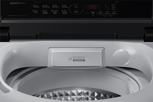 Samsung 8 kg, 5 star, Eco Bubble Tech, Digital Inverter Motor, Soft Closing Door, Fully-Automatic Top Load Washing Machine (WA80BG4441BGTL, Light Gray) 
