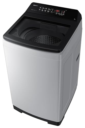 Samsung 8 kg, 5 star, Eco Bubble Tech, Digital Inverter Motor, Soft Closing Door, Fully-Automatic Top Load Washing Machine (WA80BG4441BGTL, Light Gray) 