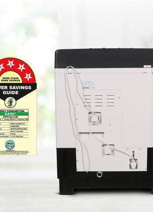 Samsung 8 kg, 5 star, Semi-Automatic Top Load Washing Machine (WT80C4200GG/TL, Air Turbo Drying, Light Gray, 2023 Model) 