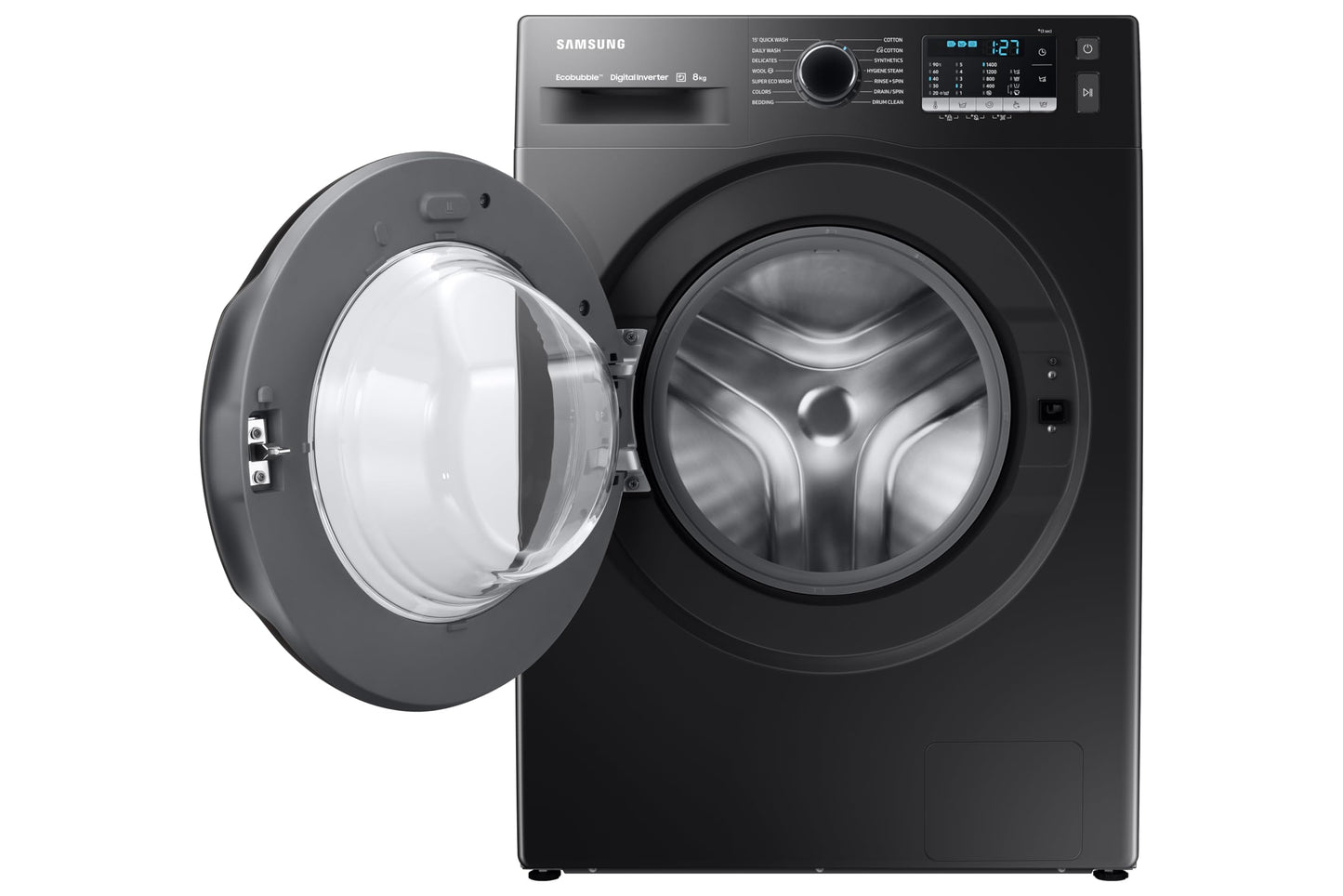 Samsung 8 kg, Hygiene Steam with Inbuilt Heater, Digital Inverter, Fully-Automatic Front Load Washing Machine (WW80TA046AB1TL, Black) 