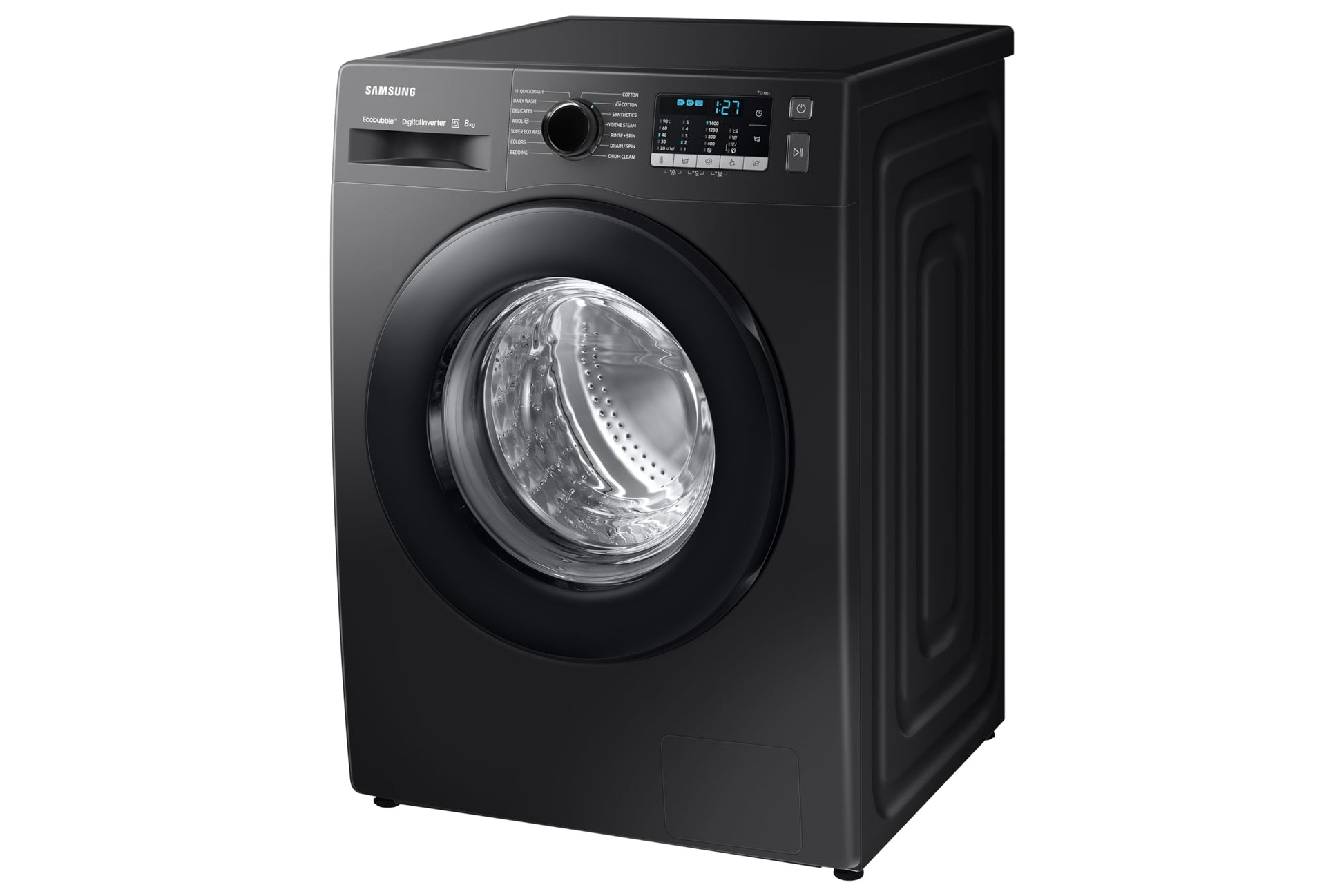 Samsung 8 kg, Hygiene Steam with Inbuilt Heater, Digital Inverter, Fully-Automatic Front Load Washing Machine (WW80TA046AB1TL, Black) 
