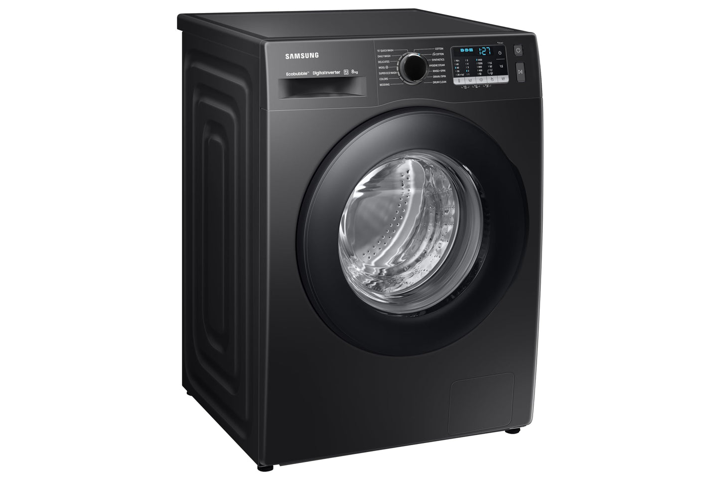 Samsung 8 kg, Hygiene Steam with Inbuilt Heater, Digital Inverter, Fully-Automatic Front Load Washing Machine (WW80TA046AB1TL, Black) 