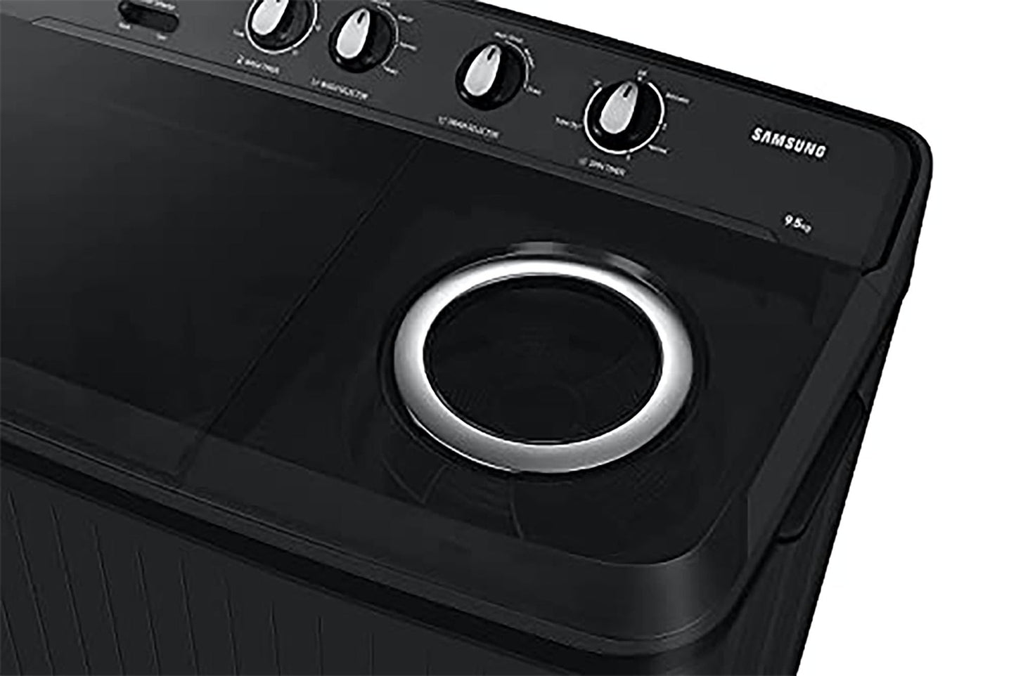 Samsung 9.5 Kg, 5 Star, Semi-Automatic Washing Machine (WT95A4260GD/TL, Air Turbo Drying, Dark Gray, Awarded as Washing Machine Brand of the year) 