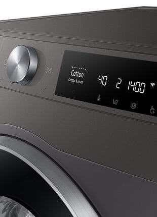 Samsung 9 Kg Wi-Fi Enabled Inverter Fully-Automatic Front Loading Washing Machine (WW90T604DLN/TL, Inox, AI Control) 