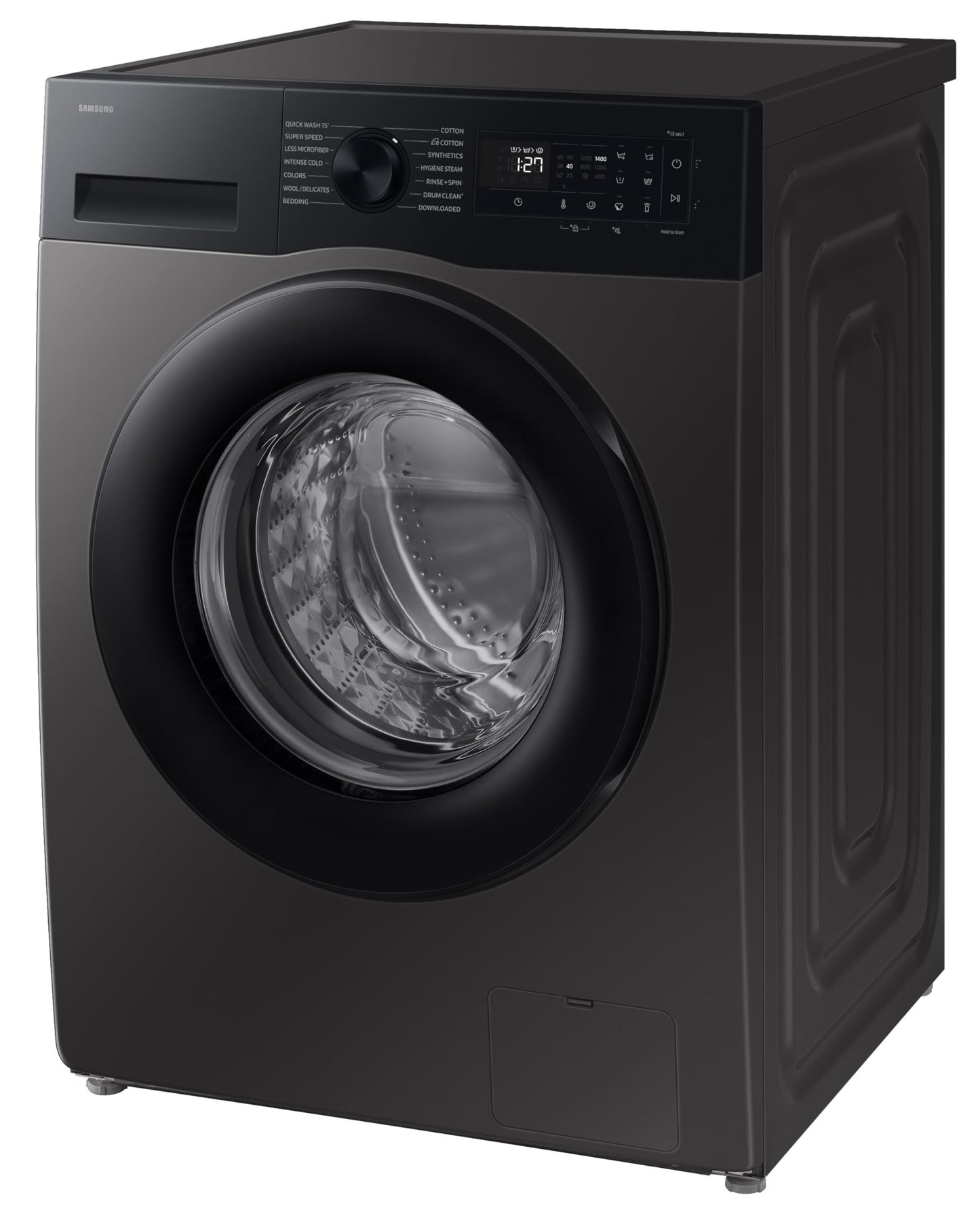 Samsung 9 kg, 5 star, AI EcoBubble, Super Speed, Wi-Fi, Hygiene Steam with Inbuilt Heater, Digital Inverter, Fully-Automatic Front Load Washing Machine (WW90DG5U24AXTL, Inox) 