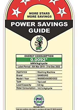 Samsung 9 kg, 5 star, Eco Bubble Technology, Wi-Fi, Soft Closing Door, Fully-Automatic Top Load Washing Machine (WA90BG4542BDTL, Versailles Gray) 