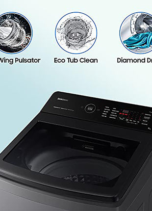 Samsung 9 kg, 5 star, Eco Bubble Technology, Wi-Fi, Soft Closing Door, Fully-Automatic Top Load Washing Machine (WA90BG4542BDTL, Versailles Gray) 