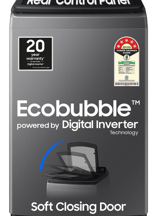 Samsung 9 kg, 5 star, Eco Bubble Technology, Wi-Fi, Soft Closing Door, Fully-Automatic Top Load Washing Machine (WA90BG4542BDTL, Versailles Gray) 