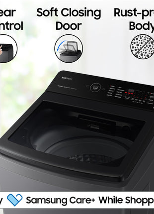 Samsung 9 kg, 5 star, Eco Bubble Technology, Wi-Fi, Soft Closing Door, Fully-Automatic Top Load Washing Machine (WA90BG4542BDTL, Versailles Gray) 